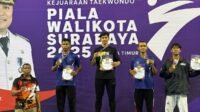 Luar Biasa !!! Alfian Zulfikar Raih Juara 1 Piala Wali Kota Surabaya 2025 di Kejuaraan Taekwondo