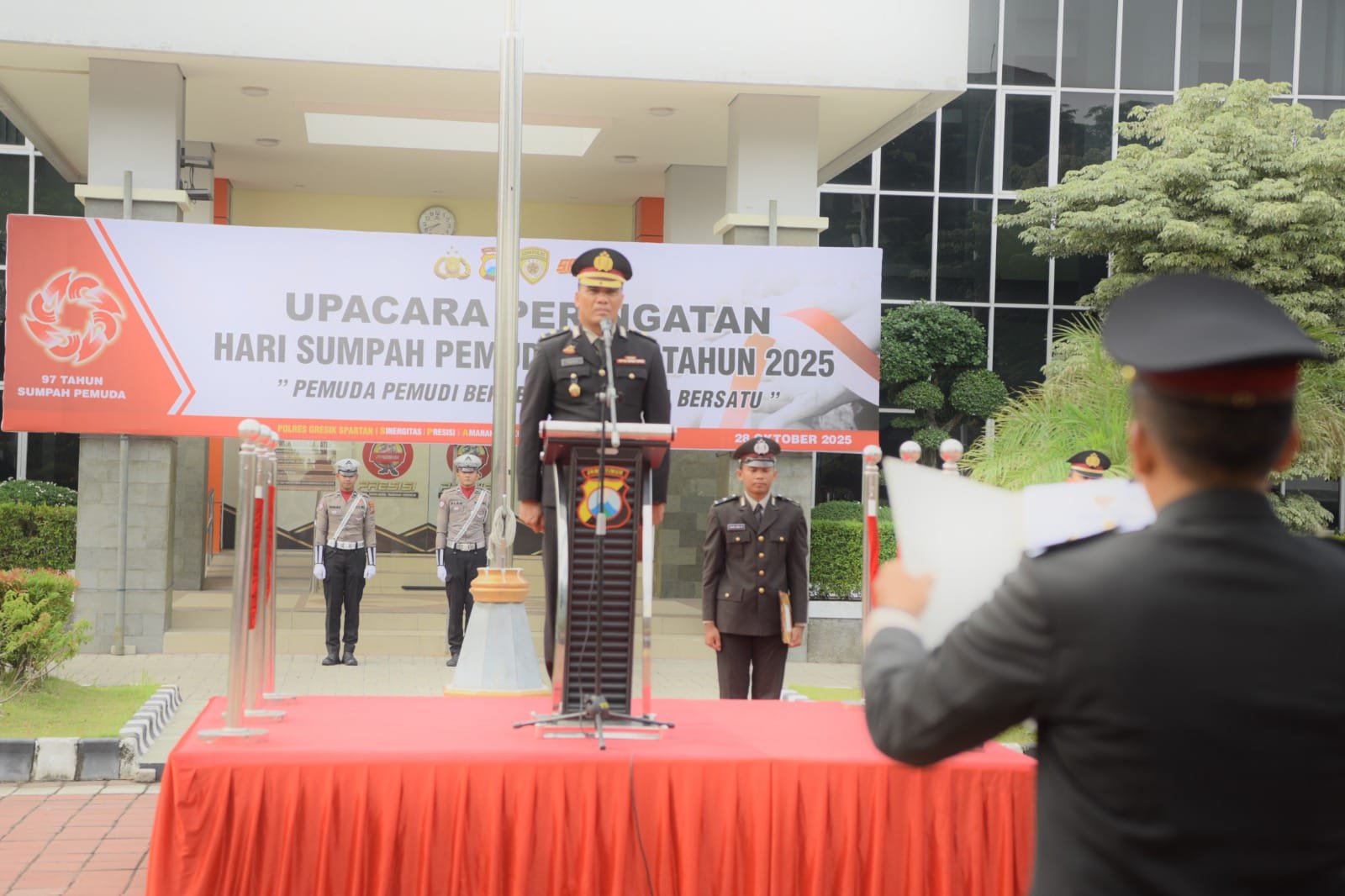 Polres Gresik Ajak Pemuda Bersatu di Hari Sumpah Pemuda ke-97