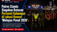 Polres Ciamis Siagakan Ratusan Personel Gabungan di Lokasi Konser 'Melepas Penat 2026'