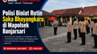 Polisi Binlat Rutin Saka Bhayangkara di Mapolsek Banjarsari