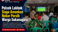 Polsek Lakbok Siaga Amankan Nobar Persib Warga Sukanagara