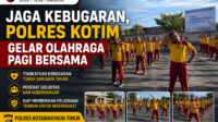 Jaga Kebugaran, Polres Kotim Gelar Olahraga Pagi Bersama