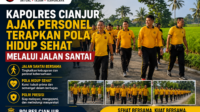Kapolres Cianjur Ajak Personel Terapkan Pola Hidup Sehat Melalui Jalan Santai