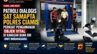 Patroli Dialogis Sat Samapta Polres Ciamis Perkuat Pengamanan Objek Vital di Kawasan Bank BRI Unit Imbanagara