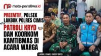 Preemtif, Polsek Lakbok Polres Ciamis Patroli KRYD dan Koorkom Kamtibmas di Acara Warga