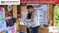 Polsek Ciamis Dampingi Tim Penilai Lomba Tiga Pilar dan Pos Kamling di Desa Imbanagara