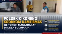 Polsek Cikoneng Koorkom Kamtibmas ke Tokoh Masyarakat di Desa Budiharja