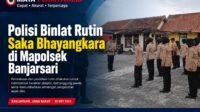 Polisi Binlat Rutin Saka Bhayangkara di Mapolsek Banjarsari