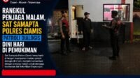 Rangkul Penjaga Malam, Sat Samapta Polres Ciamis Patroli Dialogis Dini Hari di Pemukiman