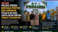Polsek Cisaga Bersiaga Pantau dan Amankan Pekan Olah Raga Santri Antar Diniyah Tingkat Kecamatan
