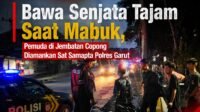 Bawa Senjata Tajam Saat Mabuk, Pemuda di Jembatan Copong Diamankan Sat Samapta Polres Garut
