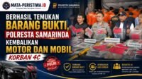 Berhasil Temukan Barang Bukti, Polresta Samarinda Kembalikan Motor dan Mobil Korban 4C