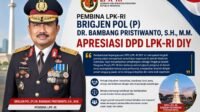 Pembina LPK-RI Brigjen Pol (P) Dr. Bambang Pristiwanto Apresiasi Pembentukan DPD LPK-RI DIY