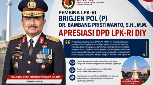Pembina LPK-RI Brigjen Pol (P) Dr. Bambang Pristiwanto Apresiasi Pembentukan DPD LPK-RI DIY