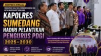 Kapolres Sumedang Hadiri Pelantikan Pengurus PDGI 2025–2030