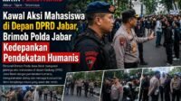 Kawal Aksi Mahasiswa di Depan DPRD Jabar, Brimob Polda Jabar Kedepankan Pendekatan Humanis