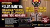 Klarifikasi Polda Banten Kehadiran Personel Paminal di Lapangan Murni Tugas Kedinasan