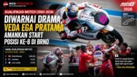 Kualifikasi Moto3 Ceko 2026 Diwarnai Drama, Veda Ega Pratama Amankan Start Posisi ke-8 di Brno