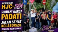 Meriahkan HJC ke-384, Ribuan Warga Padati Jalan Sehat Kolaborasi di Alun-Alun Ciamis