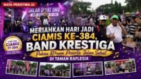 Meriahkan Hari Jadi Ciamis ke-384, Band Krestiga Pukau Ribuan Peserta Jalan Sehat di Taman Raflesia