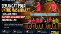 Semangat Polri Untuk Masyarakat, Turnamen Padel Kapolres Cianjur Cup 2026 Resmi Digelar