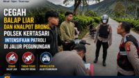 Cegah Balap Liar dan Knalpot Brong, Polsek Kertasari Intensifkan Patroli di Jalur Pegunungan