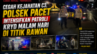 Cegah Kejahatan C3, Polsek Pacet Intensifkan Patroli KRYD Malam Hari di Titik Rawan