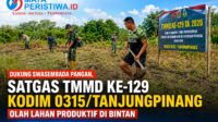 Dukung Swasembada Pangan, Satgas TMMD Ke-129 Kodim 0315Tanjungpinang Olah Lahan Produktif di Bintan
