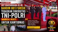 HUT Bhayangkara Ke-80, Dandim 0817Gresik Tegaskan Sinergitas TNI-Polri Harga Mati untuk Kamtibmas