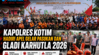 Kapolres Kotim Hadiri Apel Gelar Pasukan dan Gladi Karhutla 2026
