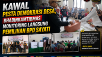Kawal Pesta Demokrasi Desa, Bhabinkamtibmas Monitoring Langsung Pemilihan BPD Sayati