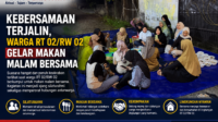 Kebersamaan Terjalin, Warga RT 02RW 02 Gelar Makan Malam Bersama