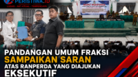 Pandangan Umum Fraksi Sampaikan Saran Atas Ranperda yang Diajukan Eksekutif