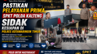 Pastikan Pelayanan Prima, SPKT Polda Kalteng Sidak Kesiapan di Polres Kotawaringin Timur