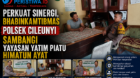 Perkuat Sinergi, Bhabinkamtibmas Polsek Cileunyi Sambangi Yayasan Yatim Piatu Himatun Ayat