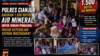 Polres Cianjur Bagikan 1.500 Botol Air Mineral untuk Jemaah Pengajian, Wujud Kepedulian kepada Masyarakat