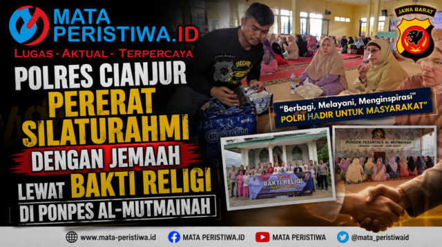 Polres Cianjur Pererat Silaturahmi dengan Jemaah Lewat Bakti Religi di Ponpes Al-Mutmainah
