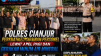 Polres Cianjur Perkuat Kedisiplinan Personel Lewat Apel Pagi dan Gerakan Minum Air Mineral