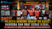 Polresta Bandung Ungkap 105 Kasus Narkoba dan Obat Keras Ilegal, Selamatkan 175 Ribu Jiwa dari Bahaya Penyalahgunaan