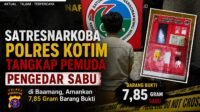 Satresnarkoba Polres Kotim Tangkap Pemuda Pengedar Sabu di Baamang, Amankan 7,85 Gram Barang Bukti