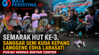 Semarak HUT Ke-3, Sanggar Seni Kuda Kepang Langgeng Edha Larasati Pukau Warga Bintan Center