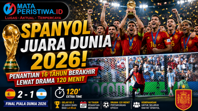 Spanyol Juara Dunia 2026! Penantian 16 Tahun Berakhir Lewat Drama 120 Menit