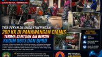 Tiga Pekan Dilanda Kekeringan, 200 KK di Panawangan Ciamis Terima Bantuan Air Bersih Kodim 0613 dan BPBD