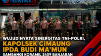 Wujud Nyata Sinergitas TNI-Polri, Kapolsek Cimaung Ipda Budi Ma’mun Sambangi Koramil 2409 Banjaran