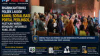 Bhabinkamtibmas Polsek Lakbok Kawal Sosialisasi Portal Perlinsos, Pastikan Warga Mendapat Informasi yang Jelas