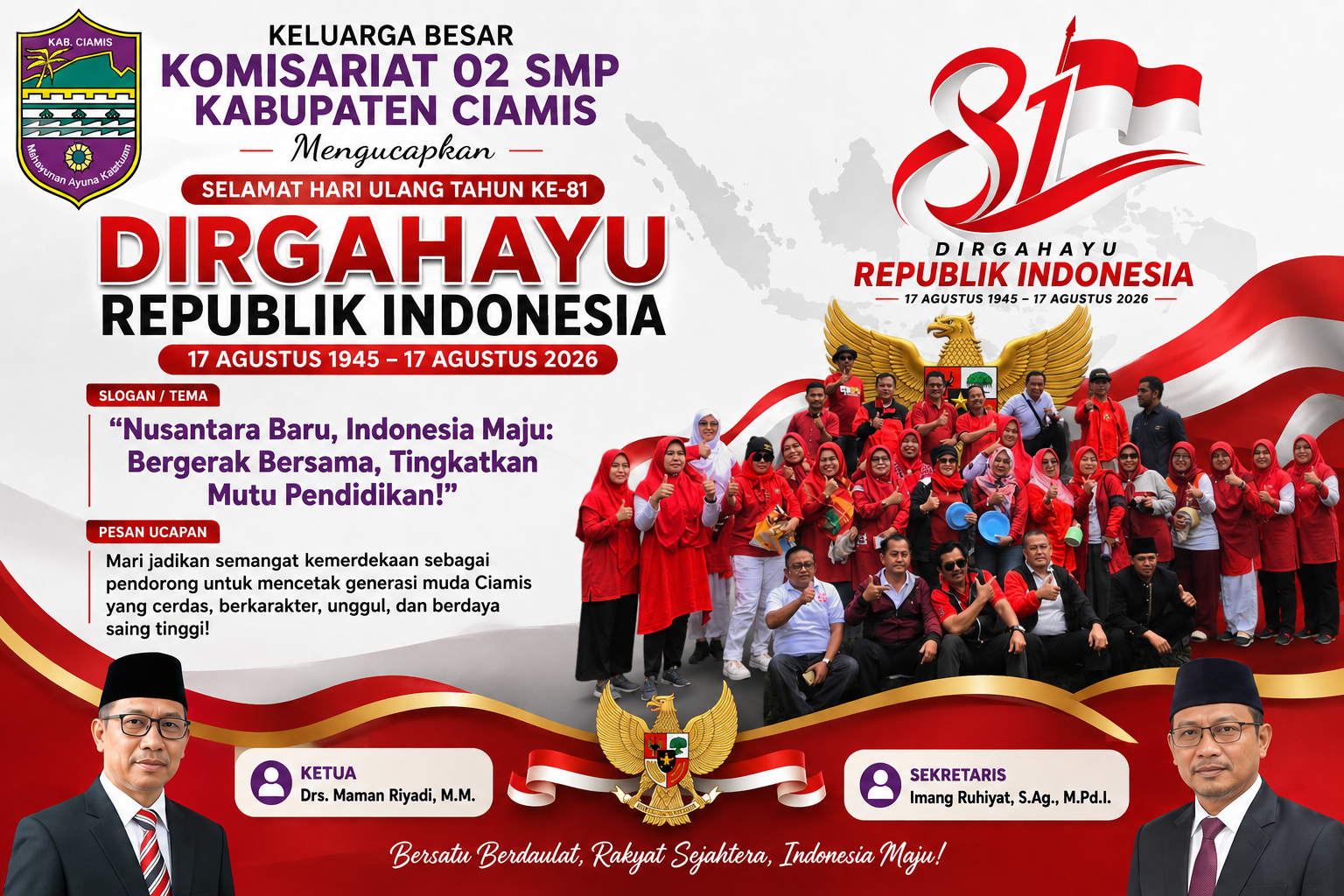 Keluarga Besar Komisariat O2 SMP Kabupaten Ciamis