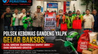 Polsek Kebomas Gandeng YALPK Gelar Baksos , Ojol Gresik Sumringah Dapat BBM dan Sembako Gratis