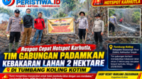 Respon Cepat Hotspot Karhutla, Tim Gabungan Padamkan Kebakaran Lahan 2 Hektare di Tumbang Koling Kotim
