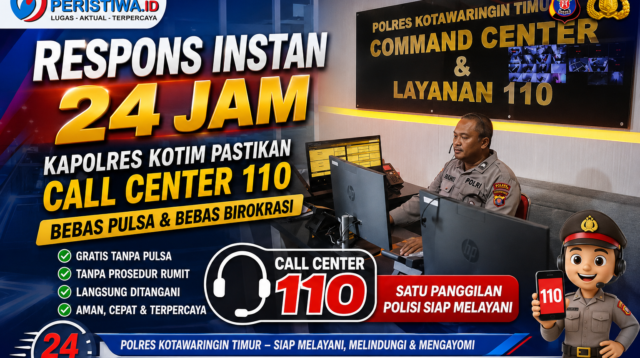 Respons Instan 24 Jam, Kapolres Kotim Pastikan Call Center 110 Bebas Pulsa dan Bebas Birokrasi