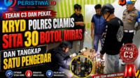 Tekan C3 dan Pekat, KRYD Polres Ciamis Sita 30 Botol Miras dan Tangkap Satu Pengedar